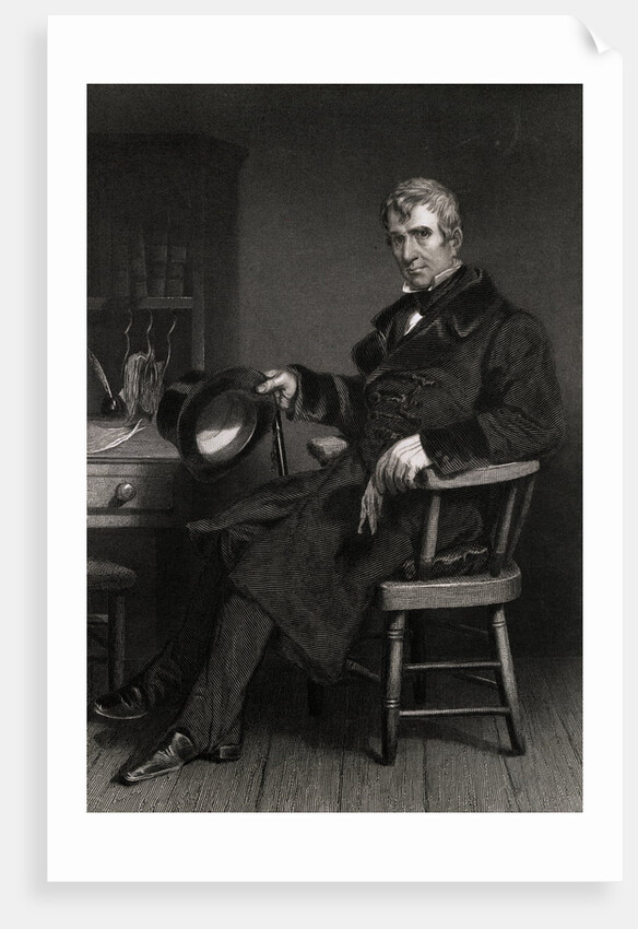 Illustration of President William Henry Harrison with Hat in Hand by Anonymous