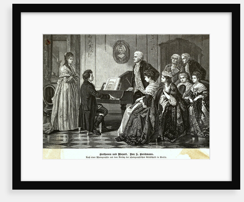 Illustration of Mozart and Beethoven by Anonymous