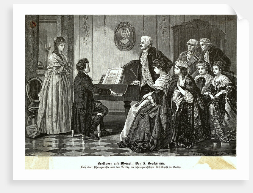 Illustration of Mozart and Beethoven by Anonymous