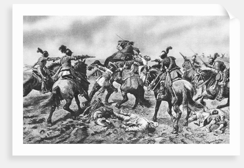 War Scene with Troops on Horseback by Anonymous