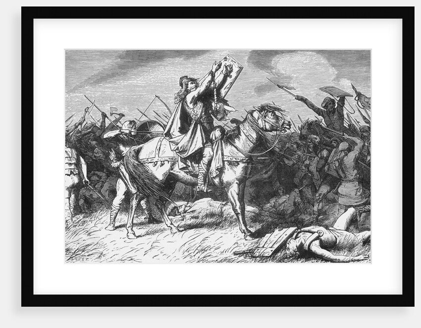 Clovis on Horseback and Gesturing for Prayer by Anonymous