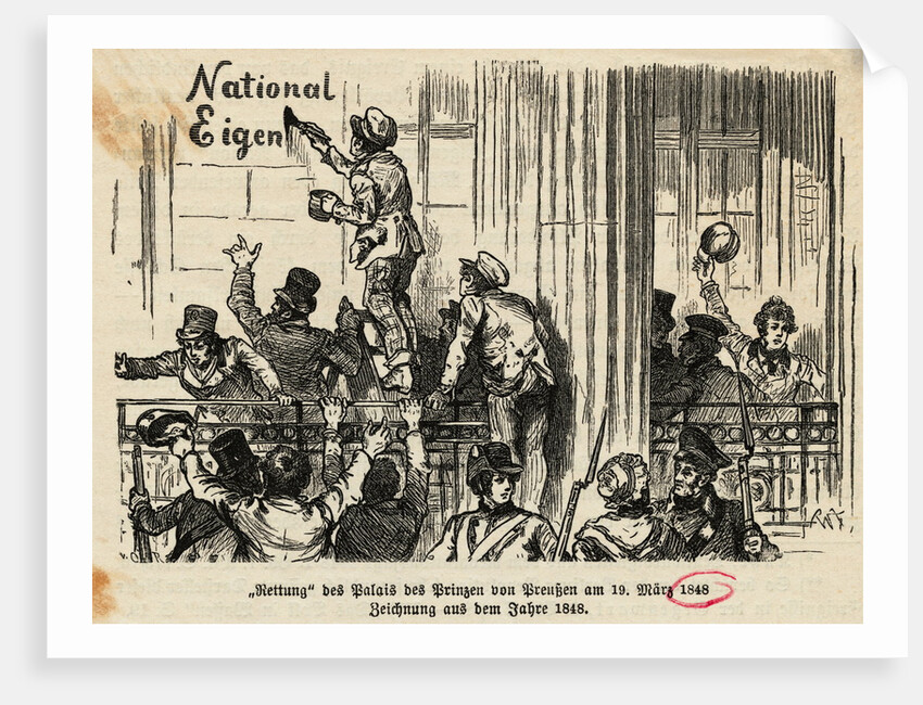 Illustration of Boy Writing on Wall by Anonymous