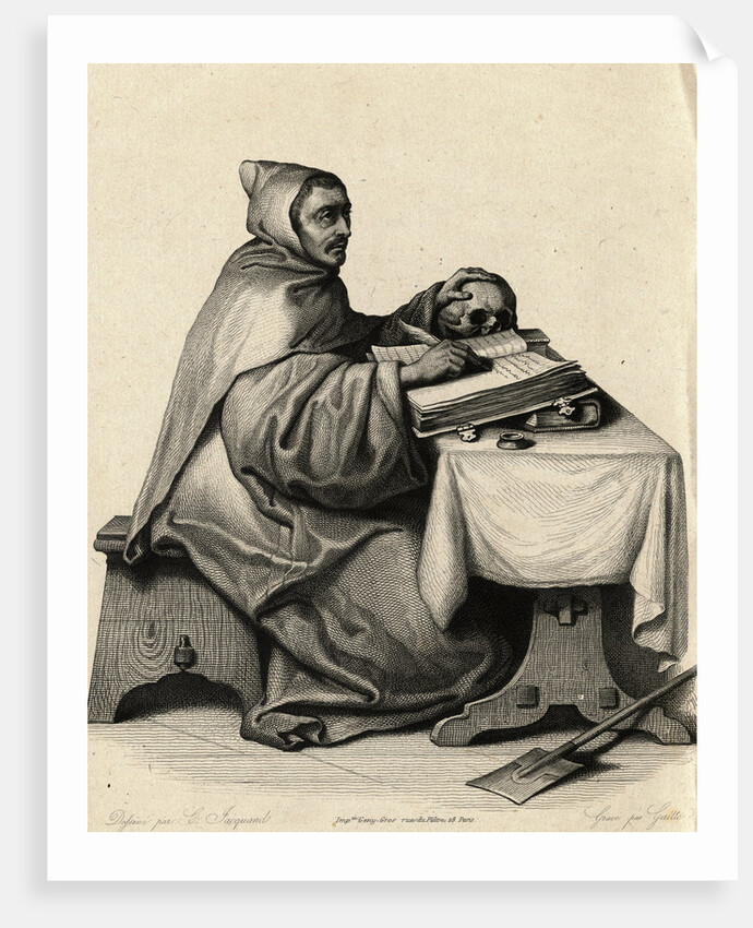Engraving of Armand-Jean la Bouthillier de Rance by Anonymous