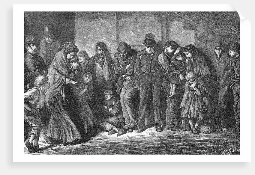 Homeless People Huddling Together by Anonymous