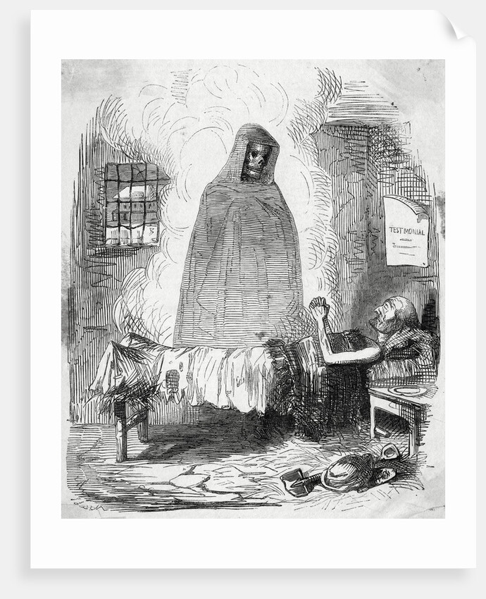 Grim Reaper at Man's Bedside by Anonymous