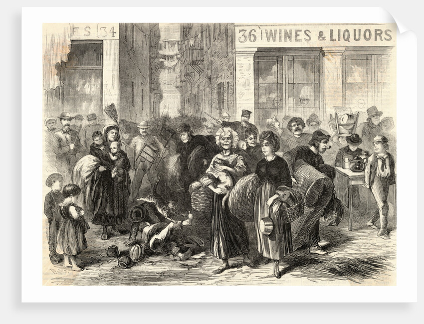 Illustration of Tenants Being Evicted from Sweeney's Hotel by Anonymous