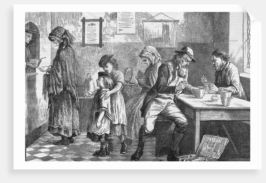 Poor Receiving Soup in Almshouse by Anonymous