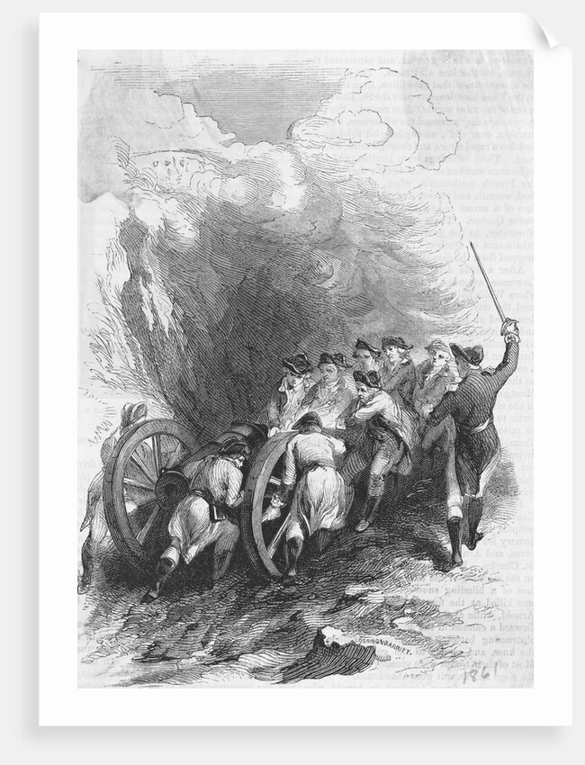 19th Century Troops Hauling a Cannon by Anonymous