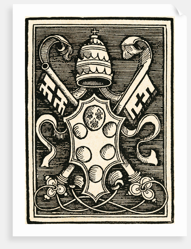 Coat of Arms of Pope Leo X by Anonymous