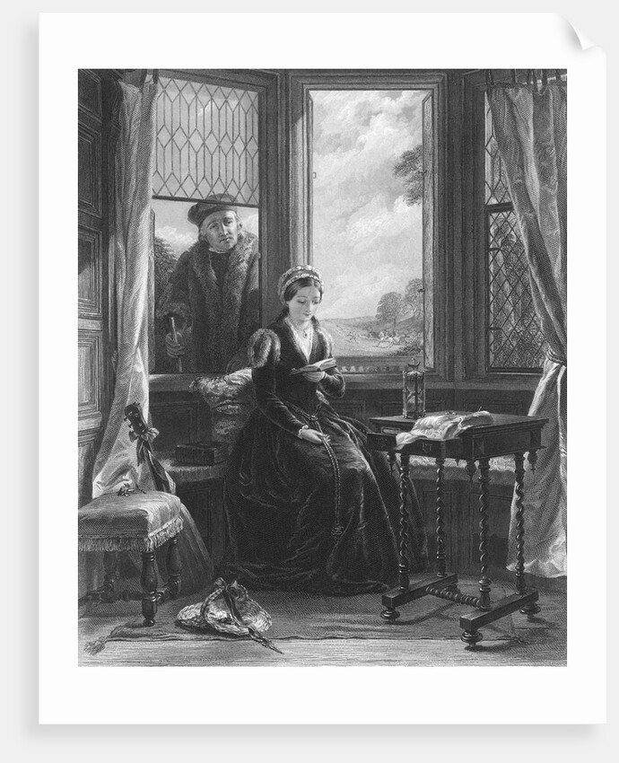 Roger Ascham Outside Window of Lady Jane Grey by Anonymous