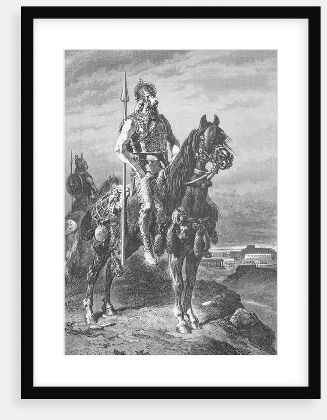 Gaelic Warrior on Horseback by Anonymous