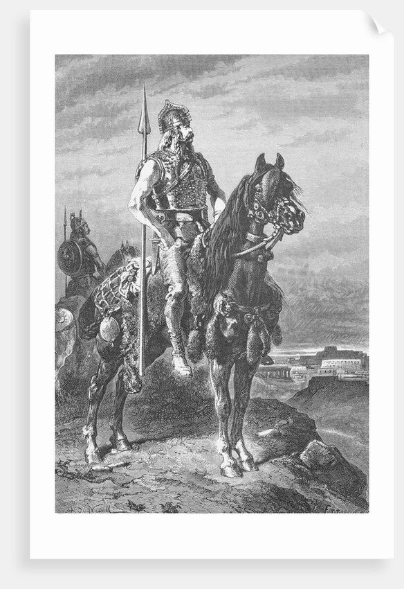 Gaelic Warrior on Horseback by Anonymous