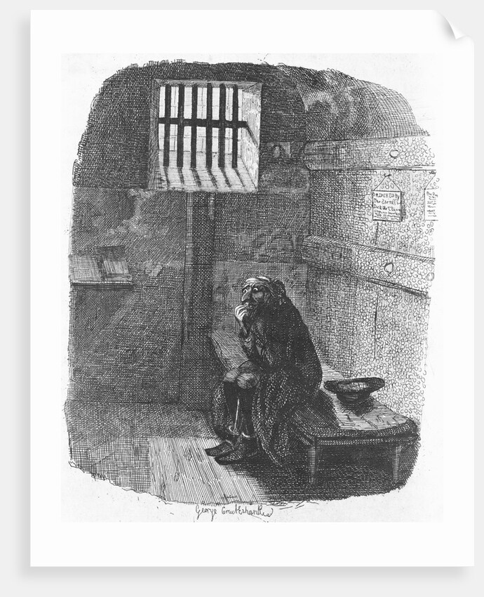 Man Sitting in Prison Cell by Anonymous