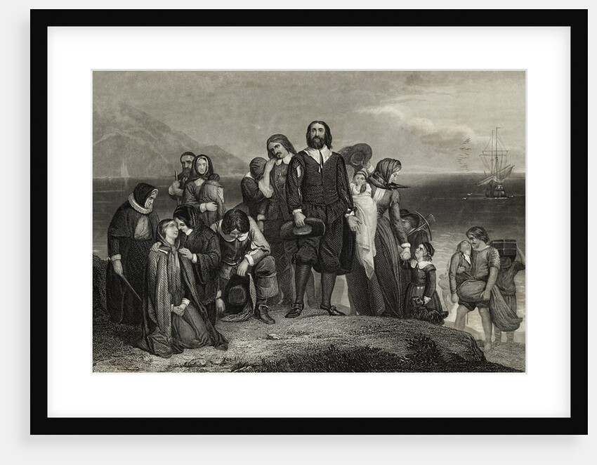 Pilgrims Arriving in New World by Anonymous