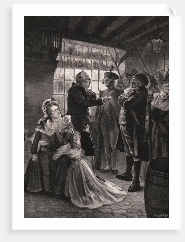 Officials and Spectators at Arrest of Louis XVI and Marie Antoinette by Anonymous