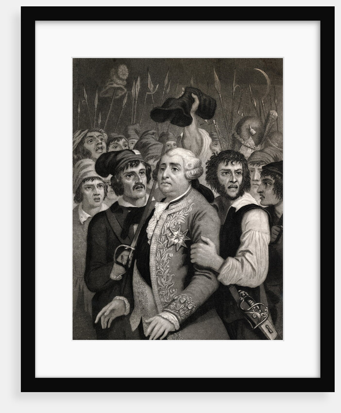 Louis XVI Being Threatened by Street Mob by Anonymous
