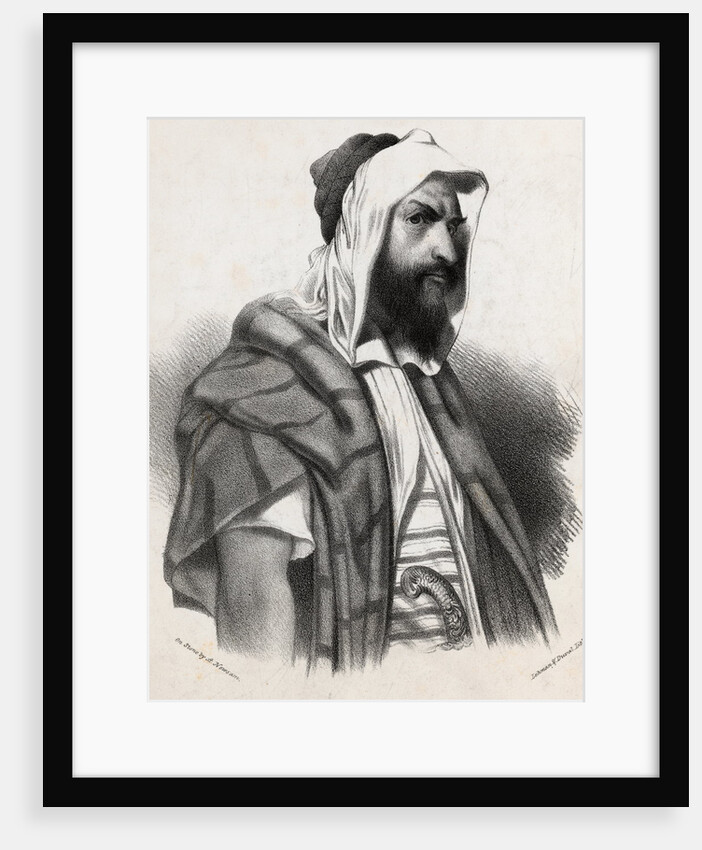 Portrait of Algerian Leader Abdelkader in Pensive Mood by Anonymous