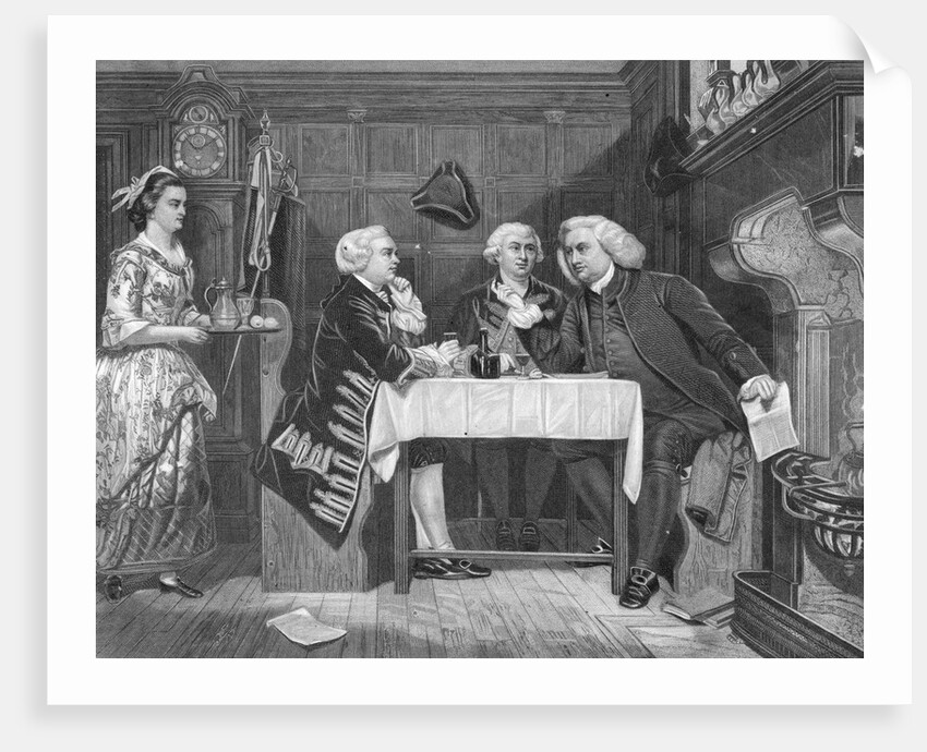 Oliver Goldsmith with James Boswell and Samuel Johnson by Anonymous