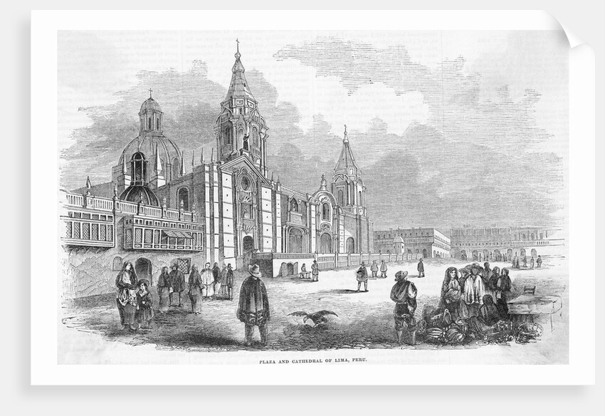 Plaza and Cathedral of Lima, Peru by Anonymous