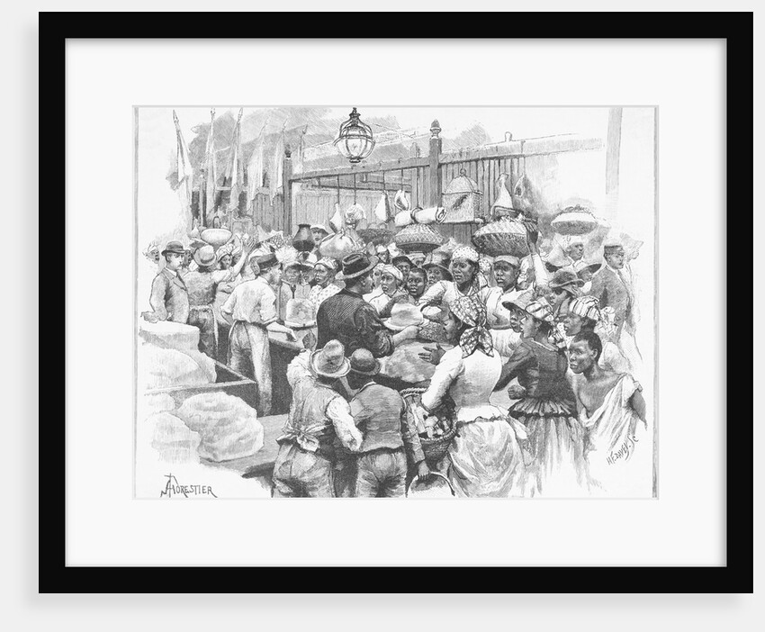 Crowded Market of Early South America Culture by Anonymous