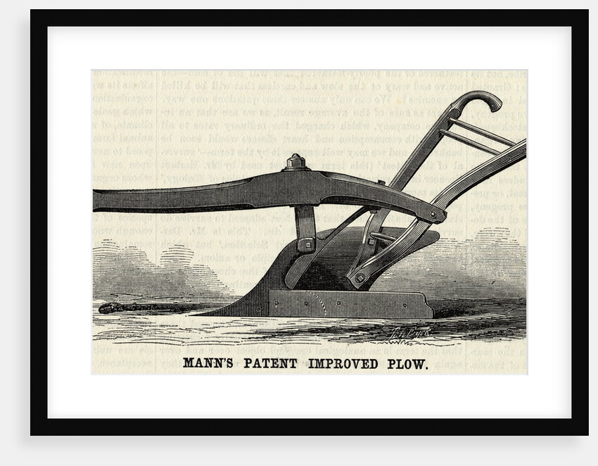 Mann's Patent Improved Plow Engraving by Anonymous