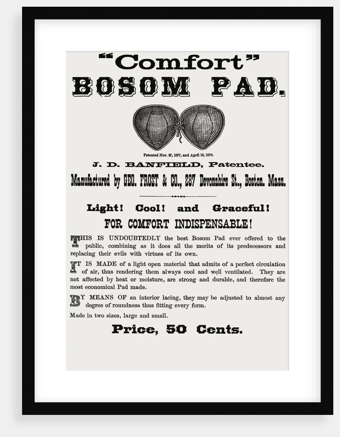 Illustration Showing Early Designed Bosom Pad by Anonymous