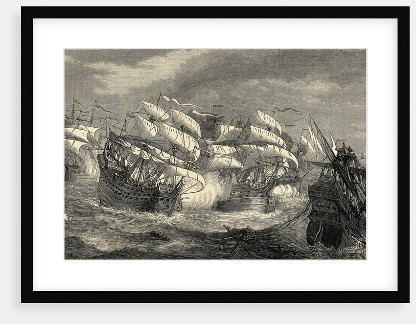 Sir Francis Drake Attacking Spanish Treasure Ship by Anonymous