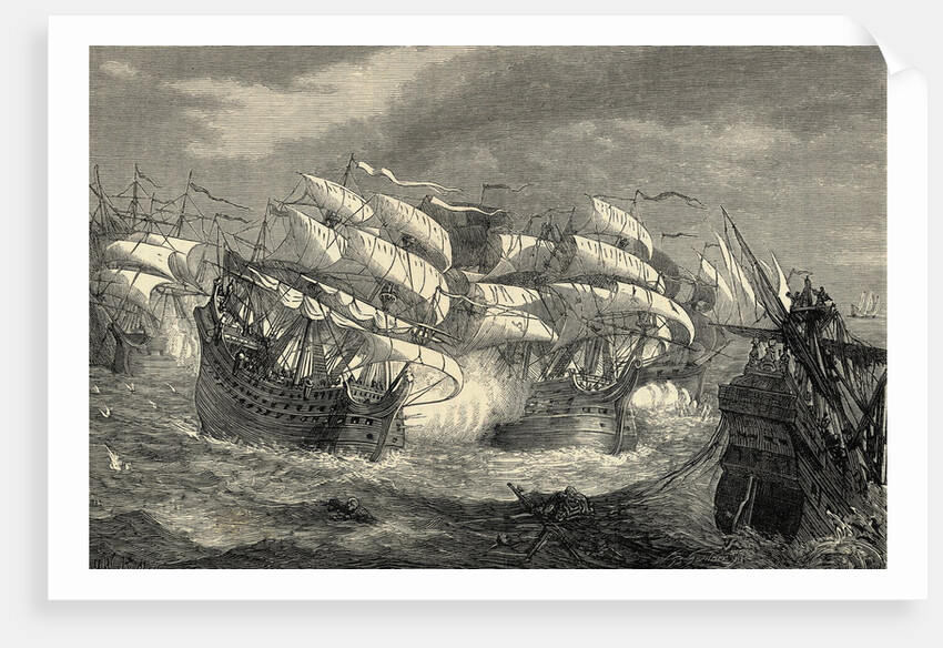 Sir Francis Drake Attacking Spanish Treasure Ship by Anonymous