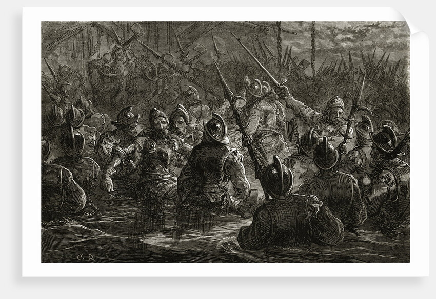 Sir Francis Drake's Attack on Puerto Rico Print by Anonymous