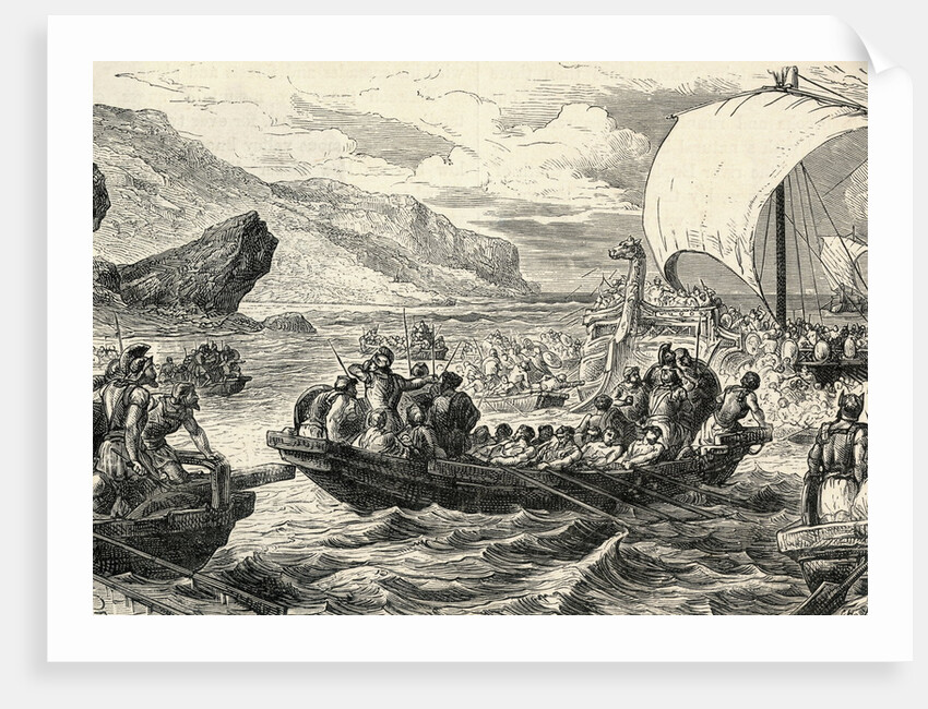 Phoenician Fleet Voyaging out to sea by Anonymous