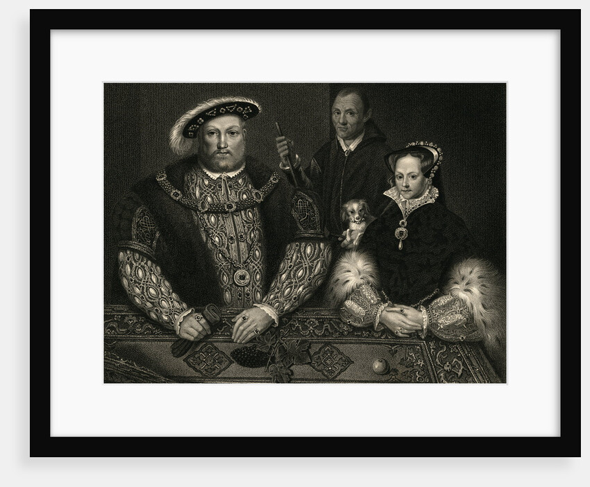 Portrait of King Henry VIII and Queen Mary with Jester by Anonymous