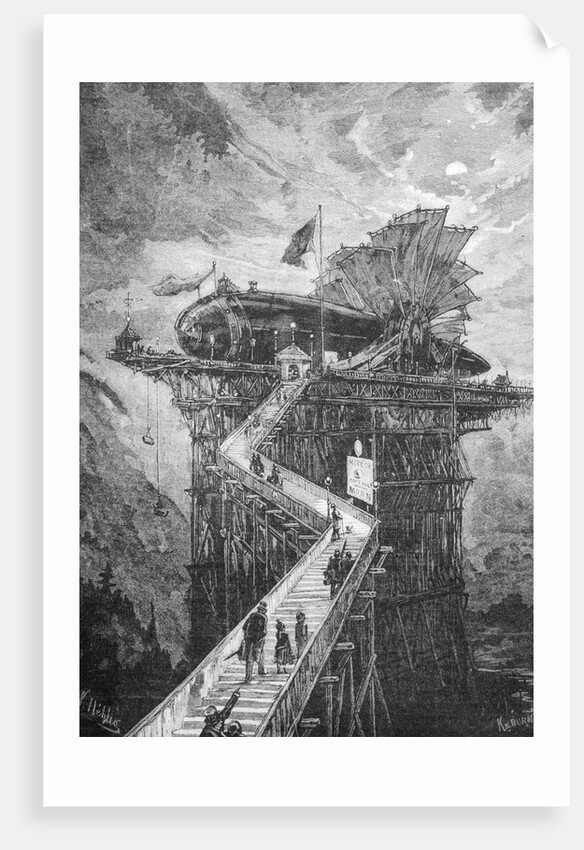 Gangplank to Fanciful Moon-Bound Ship by Anonymous