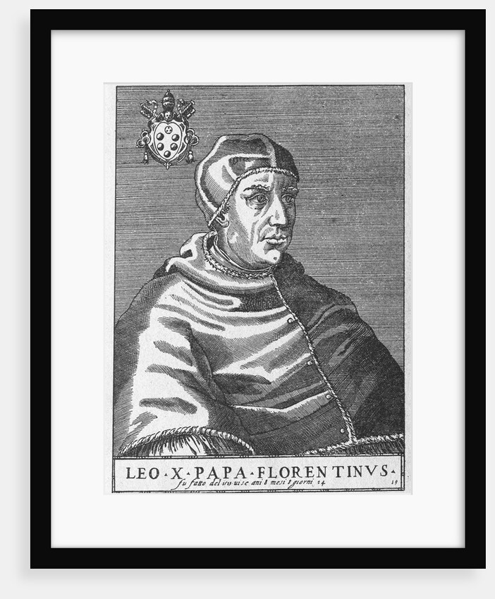 Undated Engraving Of Pope Leo X by Anonymous