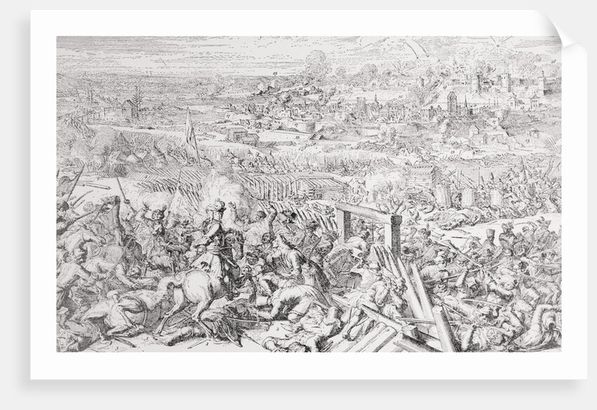 King Charles XII at Battle of Narva by Anonymous
