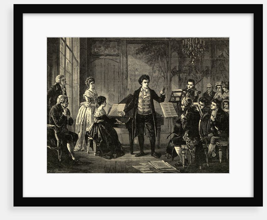 Ludwig Von Beethoven Conducting Rasumowsky Quartette by Anonymous