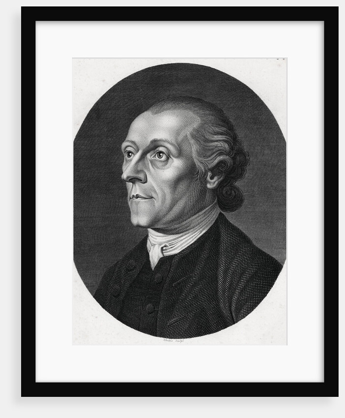 Oval Portrait of John Protestant Caspar Lavater by Anonymous