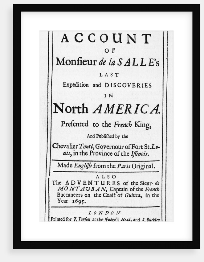 Front Page/La Salle'S Expedition Book by Anonymous