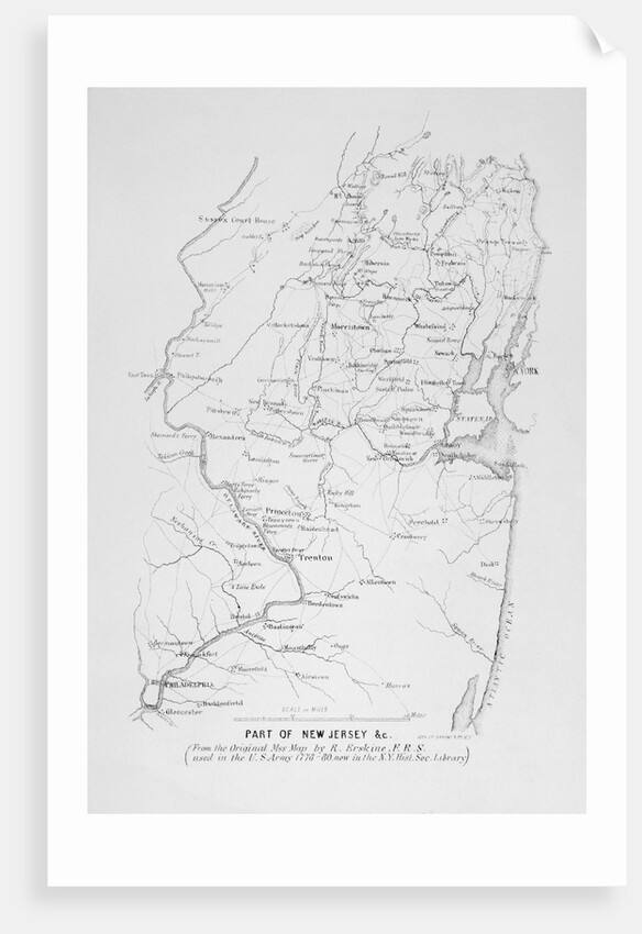 Early Map of New Jersey by Anonymous