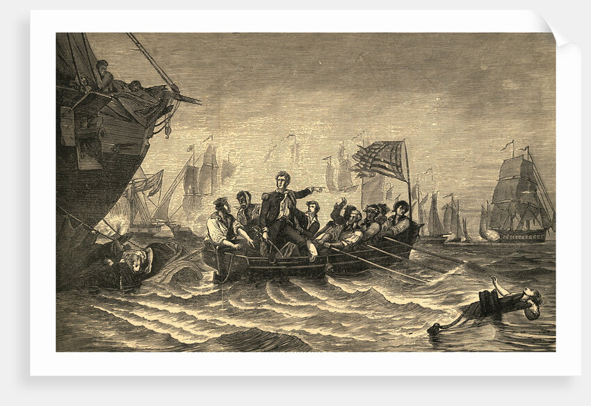 Commodore Perry at Battle of Lake Erie by Anonymous