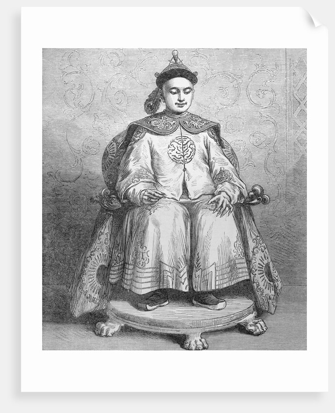 Drawing of Chinese Emperor Tsaichun or Tungchih by Anonymous