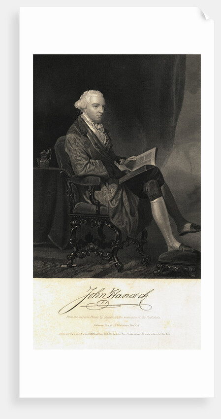 Portrait of John Hancock, Seated and Reading by Anonymous