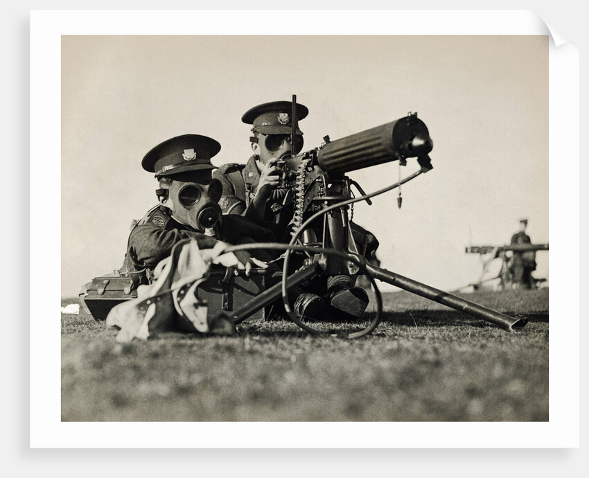 Soldiers With Gas Masks by Anonymous