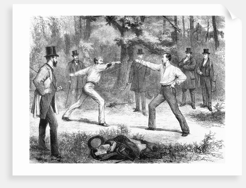 Fencing Duel by Anonymous