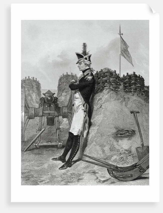 Drawing of Alexander Hamilton Waiting in Fort by Anonymous
