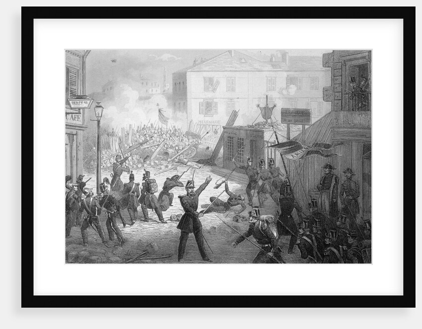 Drawing of French Revolution in City by Anonymous