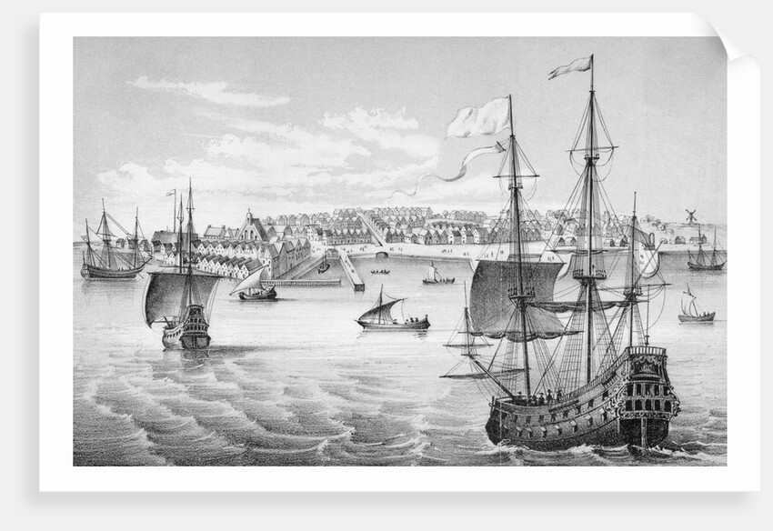 Illustration of Early New York as New Amsterdam by Anonymous