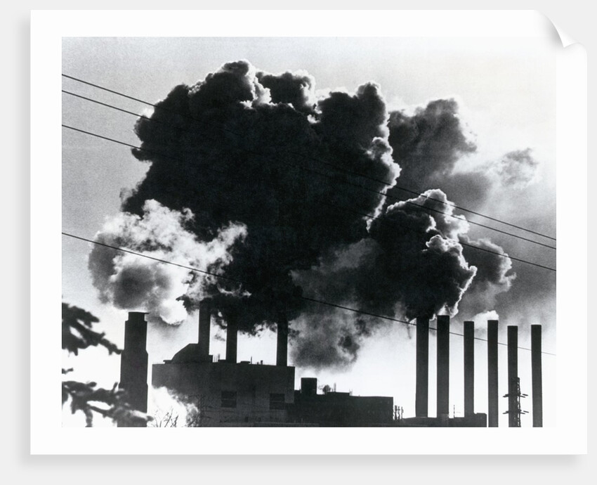 Smokestacks Emitting Smoke by Anonymous