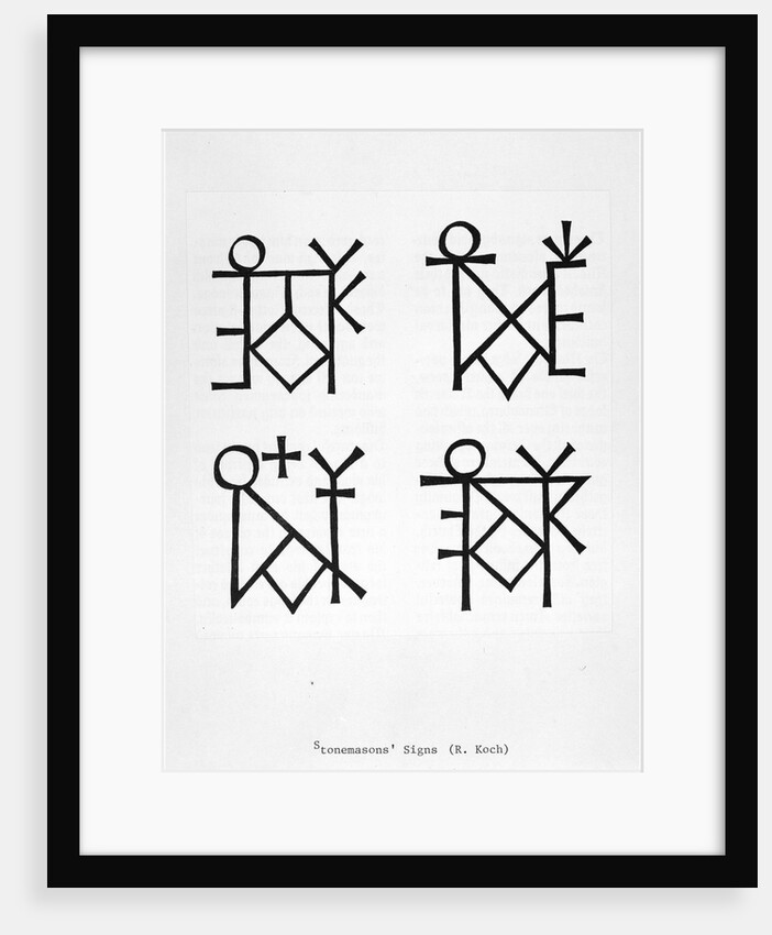 Stonemasons' symbols by Anonymous