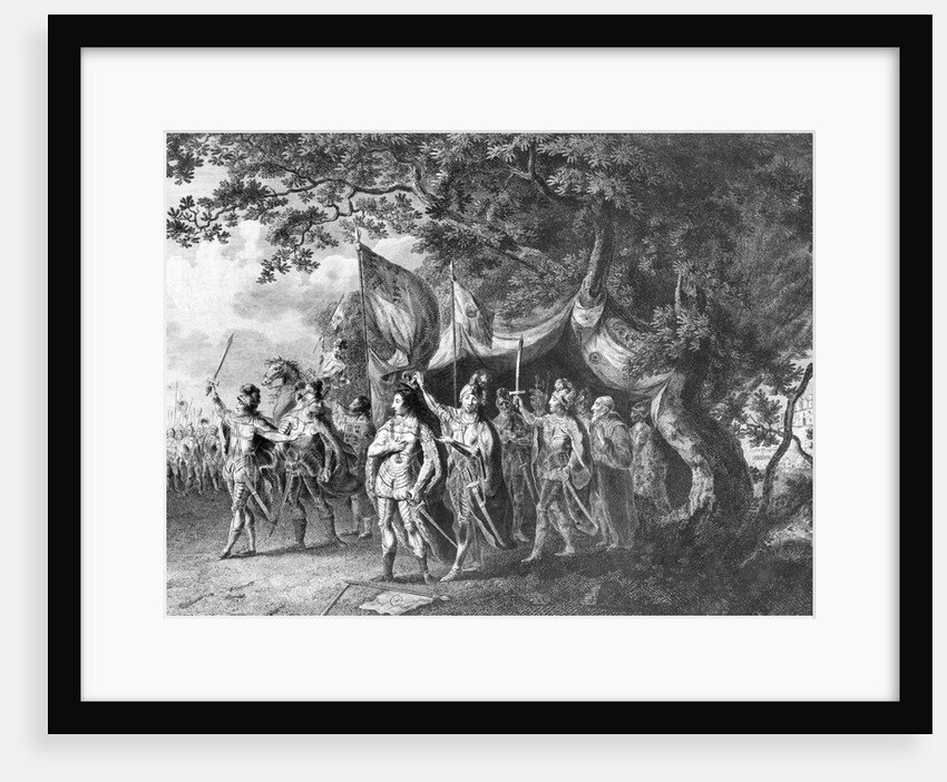 Crowning Ceremony for Henry VII at Bosworth Field by Anonymous