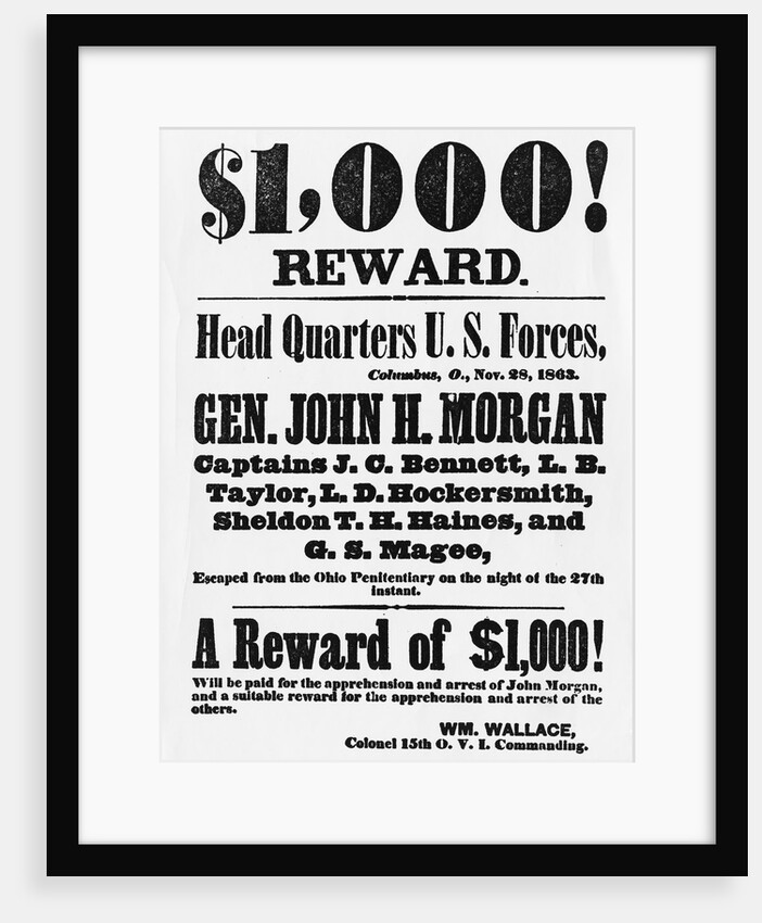 Civil War Want Ad For Escaped Prisoners by Anonymous